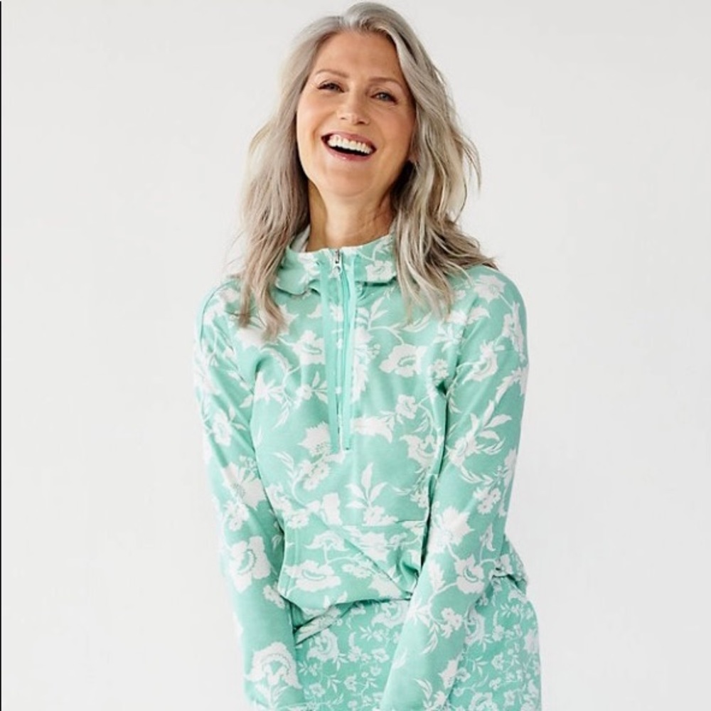 Croft & Barrow Hoodie Seafoam Blue XL